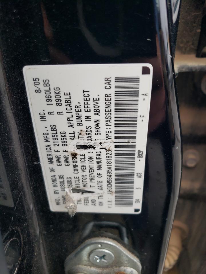2005 Honda Accord Lx VIN: 1HGCM56495A181823 Lot: 91582445