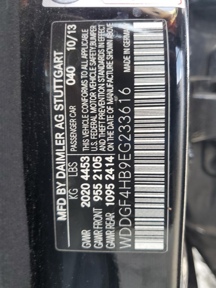 2014 Mercedes-Benz C 250 VIN: WDDGF4HB9EG233616 Lot: 91779715