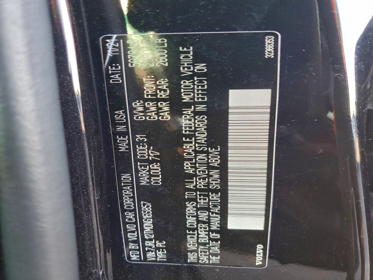 2022 Volvo S60 B5 R-Design VIN: 7JRL12TM0NG165857 Lot: 93820235