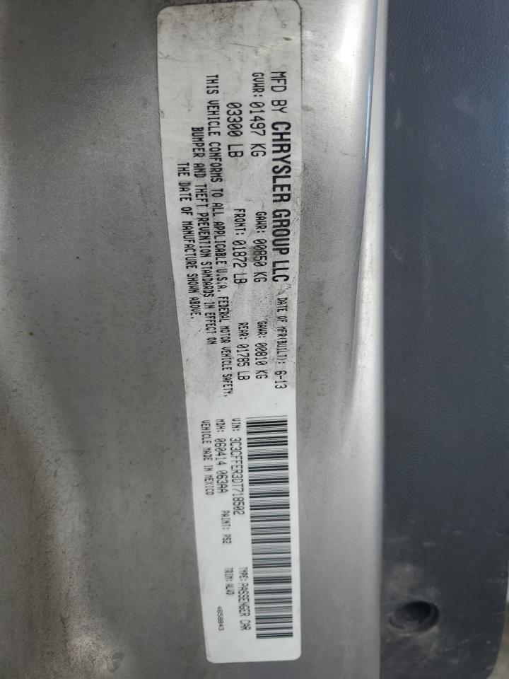 2013 Fiat 500 Lounge VIN: 3C3CFFER3DT718502 Lot: 92878855