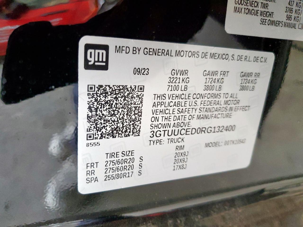 2024 GMC Sierra K1500 Elevation VIN: 3GTUUCED0RG132400 Lot: 93392735