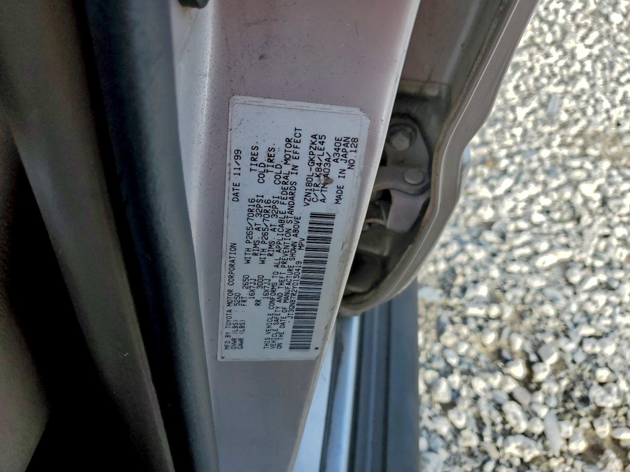 2000 Toyota 4Runner Limited VIN: JT3GN87R2Y0150419 Lot: 94664365