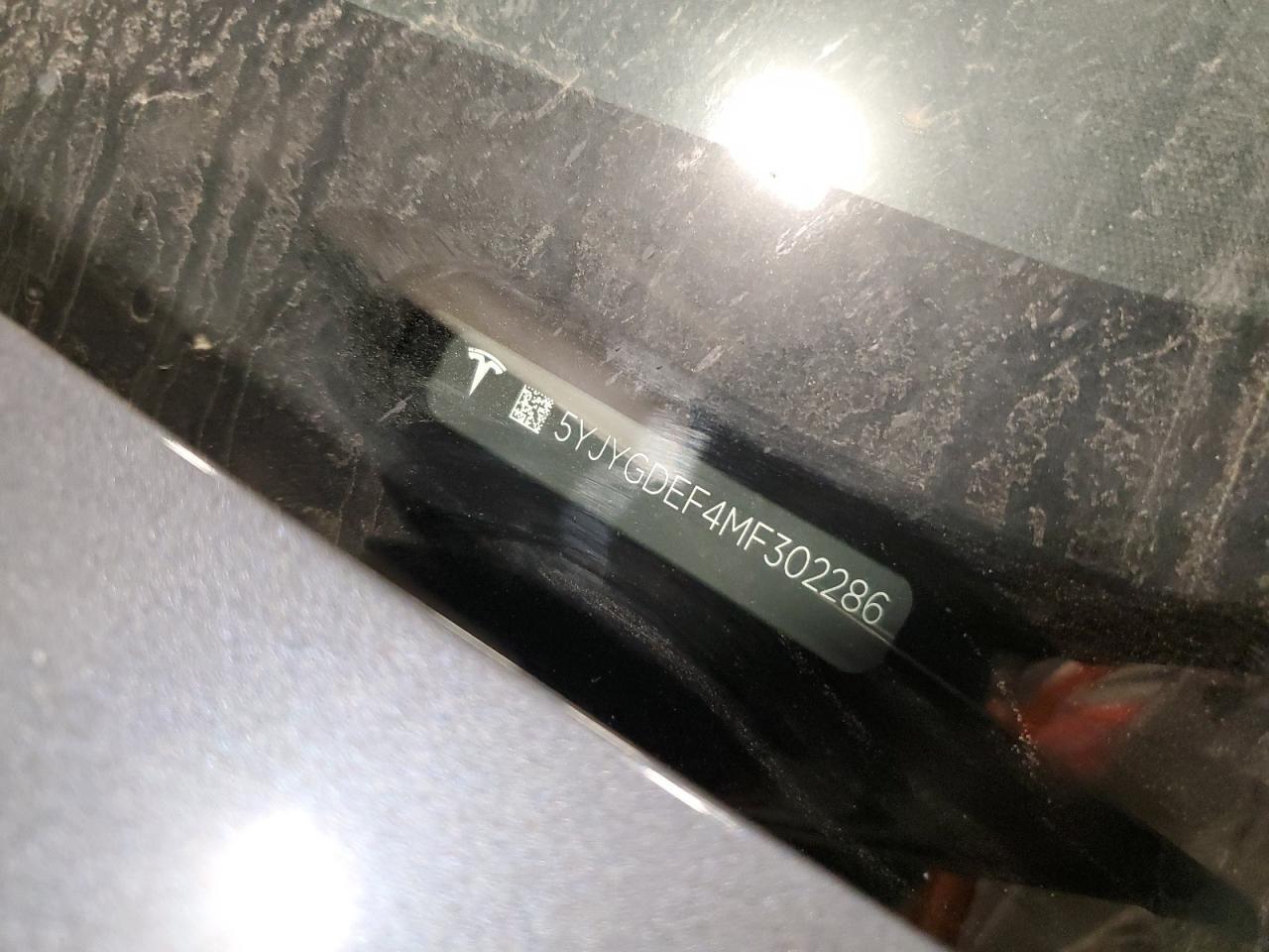 2021 Tesla Model Y VIN: 5YJYGDEF4MF302286 Lot: 92718195