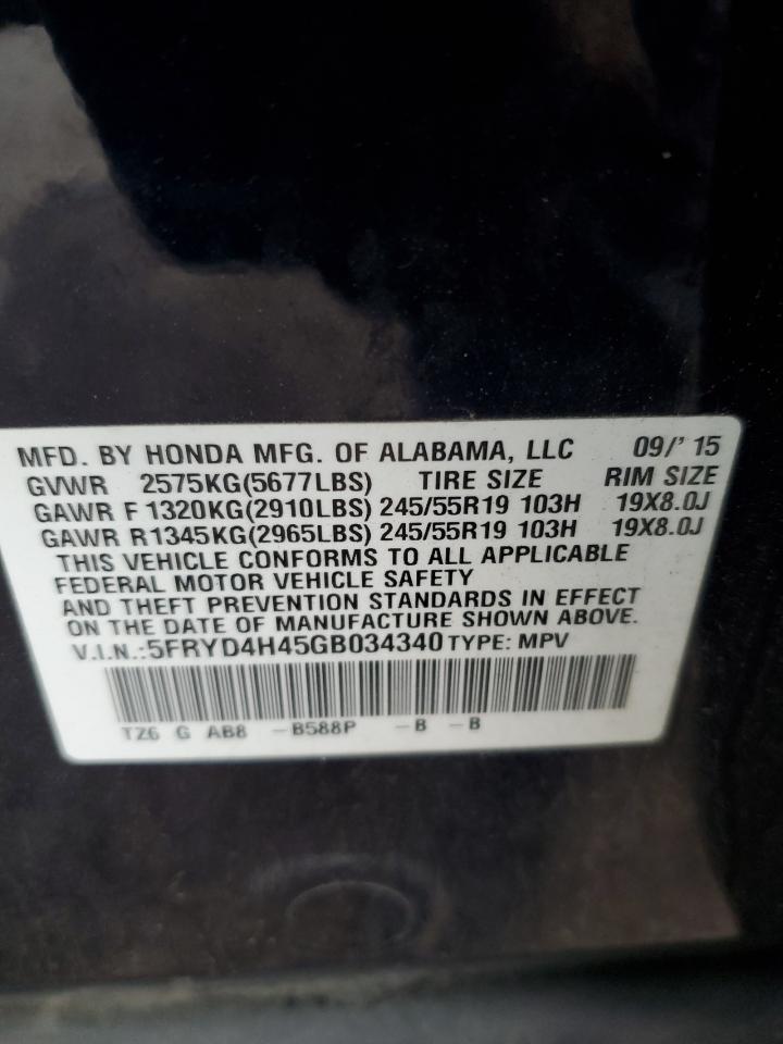 2016 Acura Mdx Technology VIN: 5FRYD4H45GB034340 Lot: 92793295