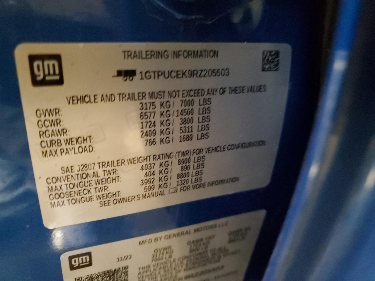 2024 GMC Sierra K1500 Elevation VIN: 1GTPUCEK9RZ205503 Lot: 93393585