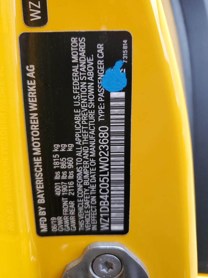 2020 Toyota Supra Base VIN: WZ1DB4C05LW023680 Lot: 93440125