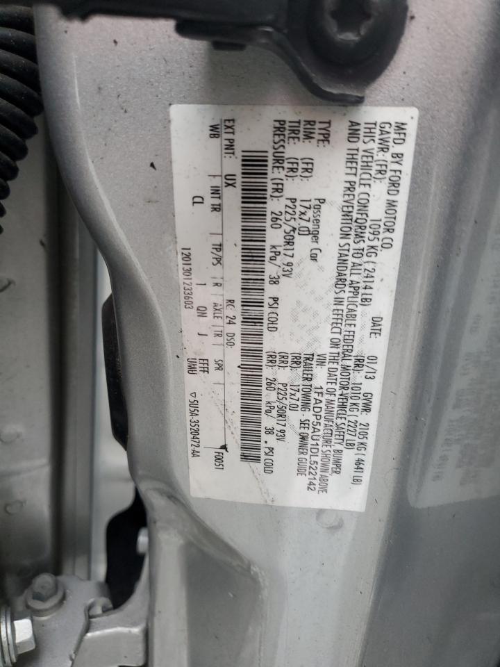 2013 Ford C-Max Se VIN: 1FADP5AU1DL522142 Lot: 91239435