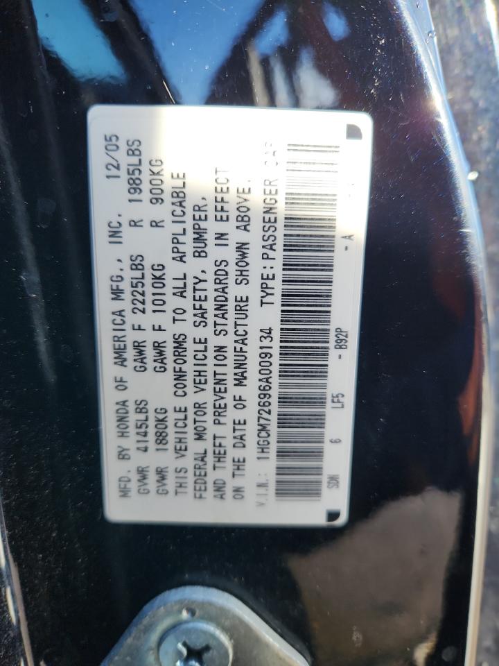 2006 Honda Accord Ex VIN: 1HGCM72696A009134 Lot: 92253645