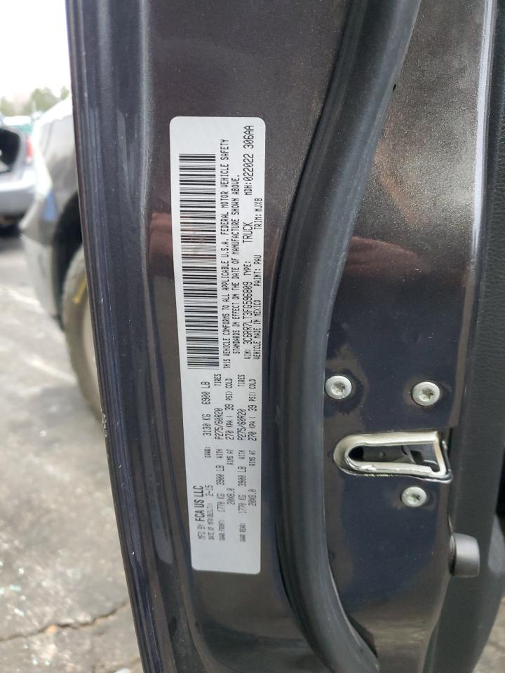 2015 Ram 1500 Slt VIN: 3C6RR7LT3FG596809 Lot: 93647545