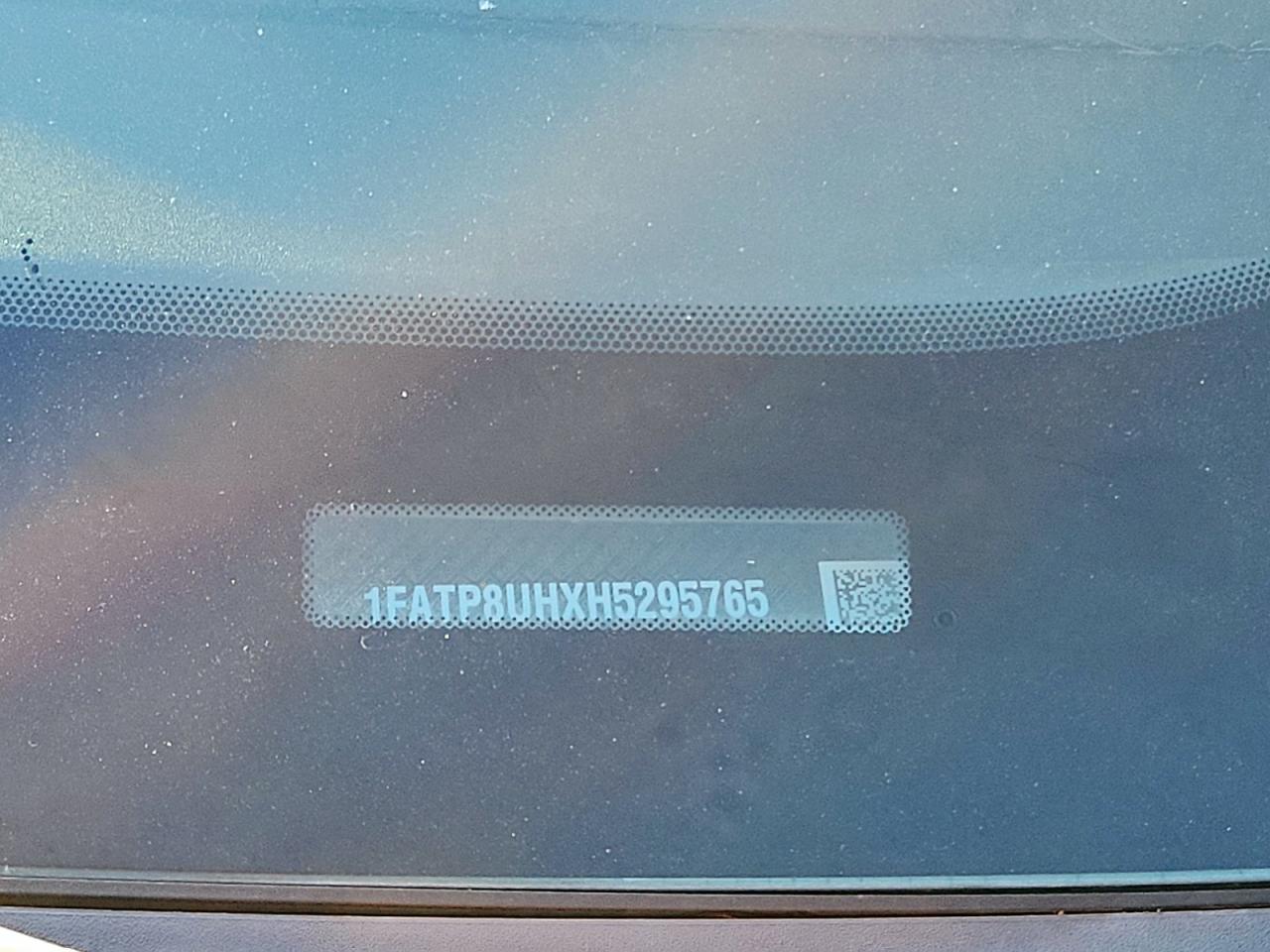 2017 Ford Mustang VIN: 1FATP8UHXH5295765 Lot: 91370745