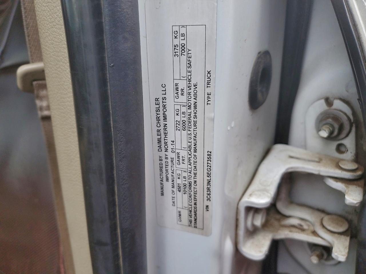 2014 Ram 3500 Longhorn VIN: 3C63R3NL5EG273582 Lot: 93288915