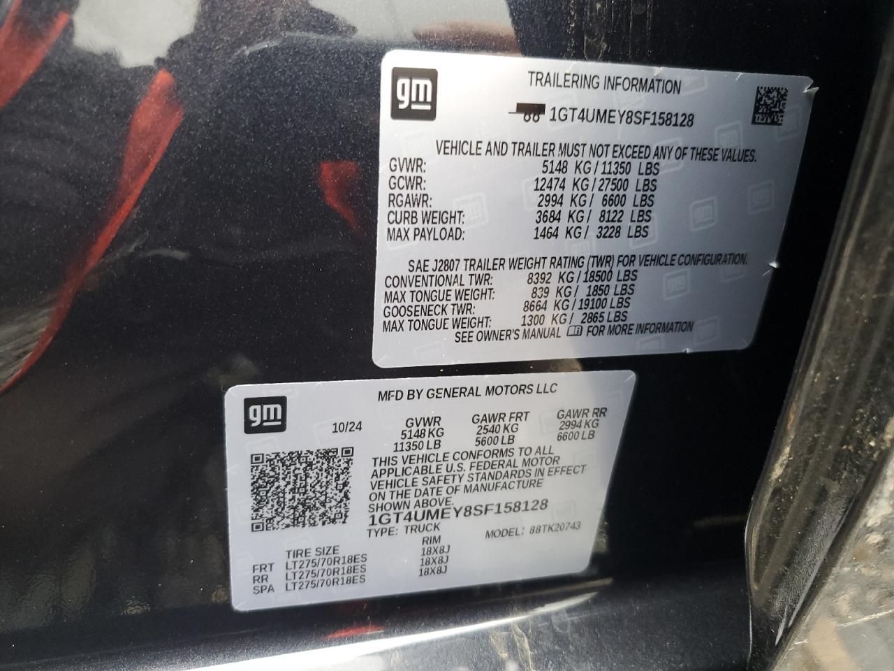 2025 GMC Sierra K2500 Sle VIN: 1GT4UMEY8SF158128 Lot: 91888125