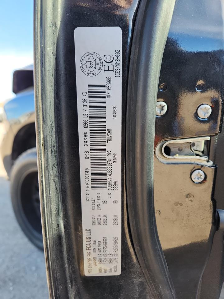 2018 Ram 1500 St VIN: 1C6RR7KT4JS331870 Lot: 85436495