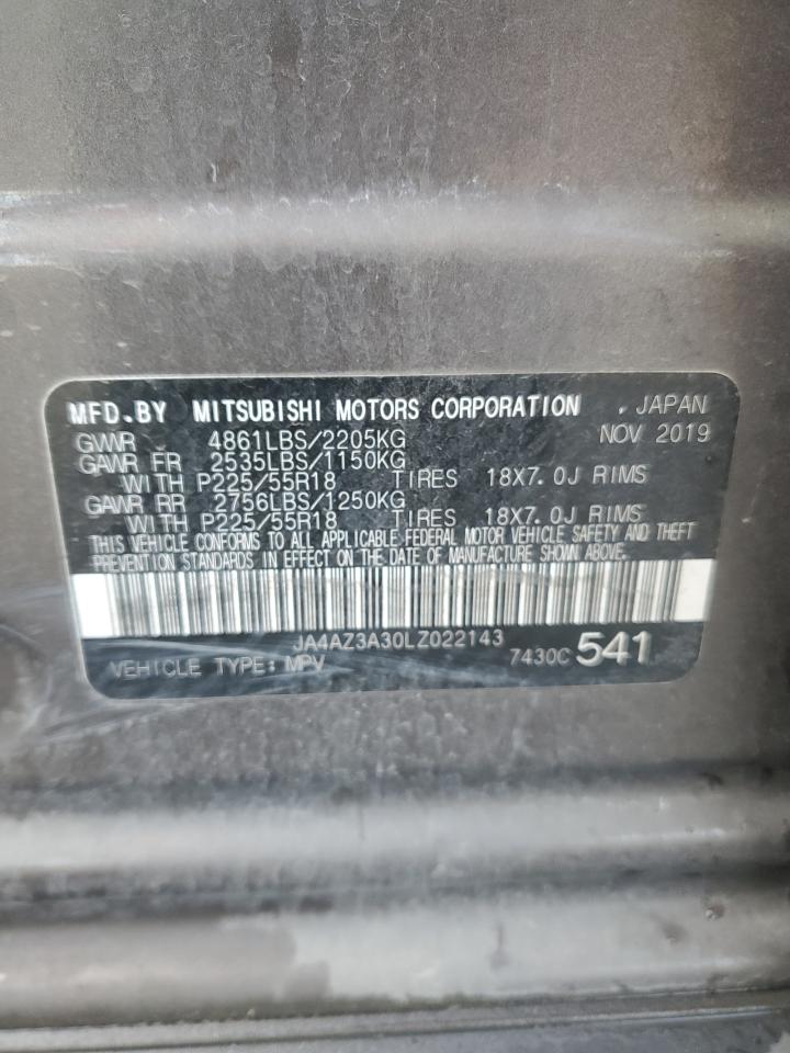 2020 Mitsubishi Outlander Se VIN: JA4AZ3A30LZ022143 Lot: 92956145