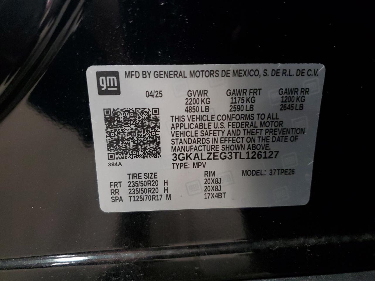 2026 GMC Terrain Denali VIN: 3GKALZEG3TL126127 Lot: 93009245