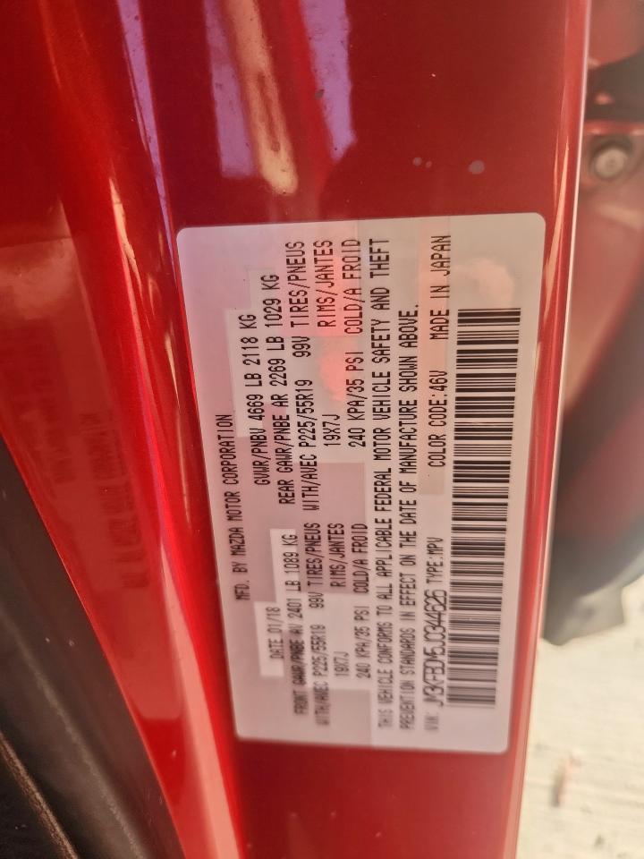 2018 Mazda Cx-5 Grand Touring VIN: JM3KFBDM5J0344626 Lot: 92695905