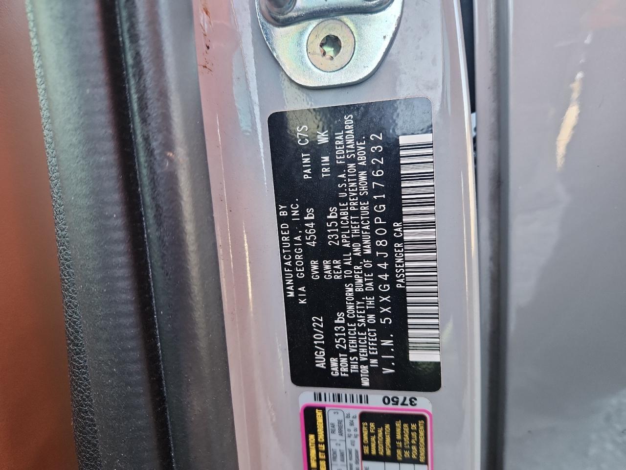 2023 Kia K5 Gt VIN: 5XXG44J80PG176232 Lot: 90688245