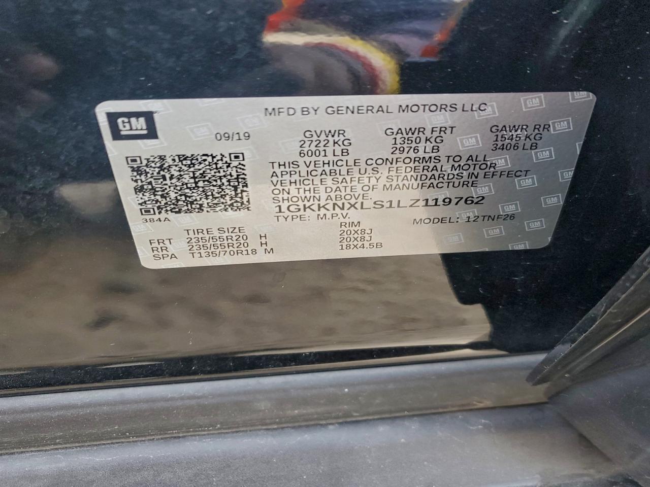 2020 GMC Acadia Denali VIN: 1GKKNXLS1LZ119762 Lot: 94335215