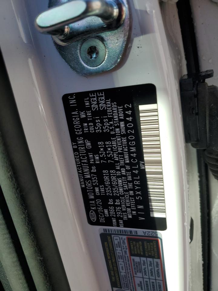 2021 Kia Sorento S VIN: 5XYRL4LC4MG020442 Lot: 91496465