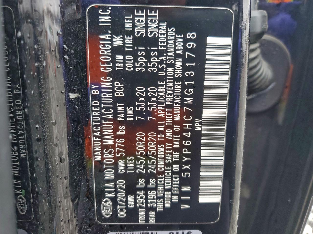 2021 Kia Telluride S VIN: 5XYP64HC7MG131798 Lot: 93789445