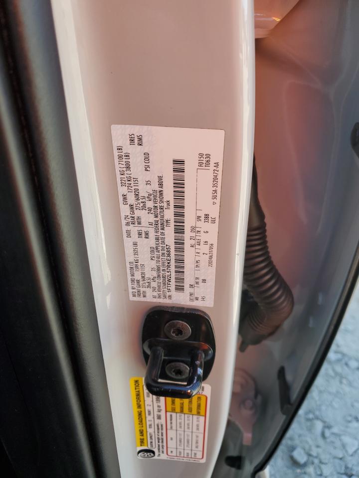 2024 Ford F150 Stx VIN: 1FTFW2L57RKE36857 Lot: 92824445