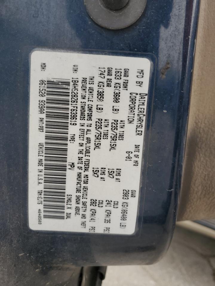 2001 Dodge Durango VIN: 1B4HS28Z61F639619 Lot: 93042315