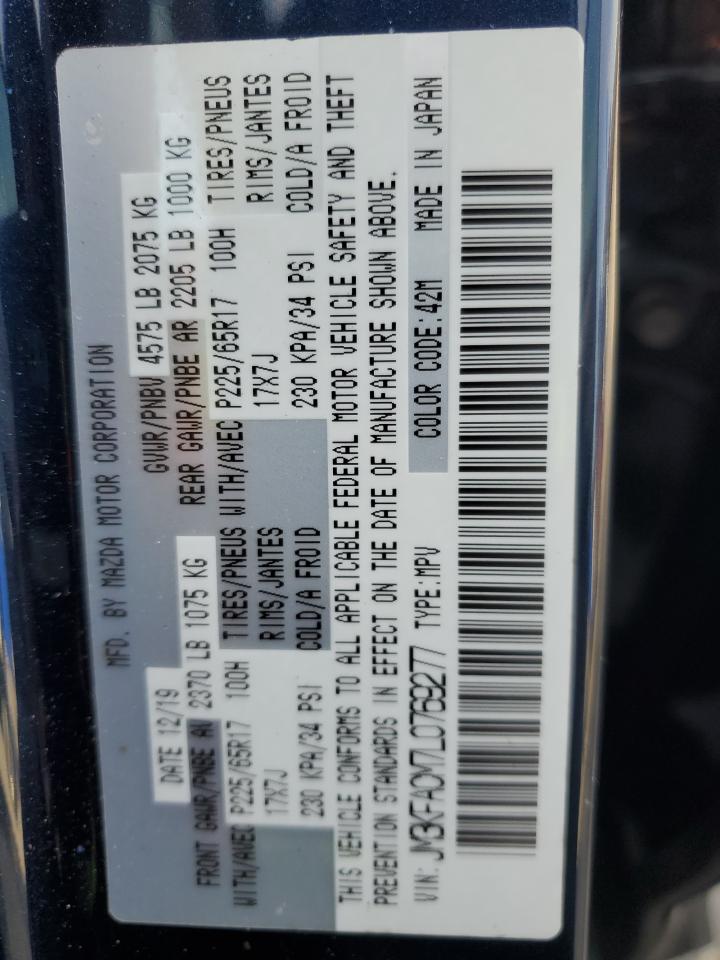 2020 Mazda Cx-5 Touring VIN: JM3KFACM7L0769277 Lot: 92045475