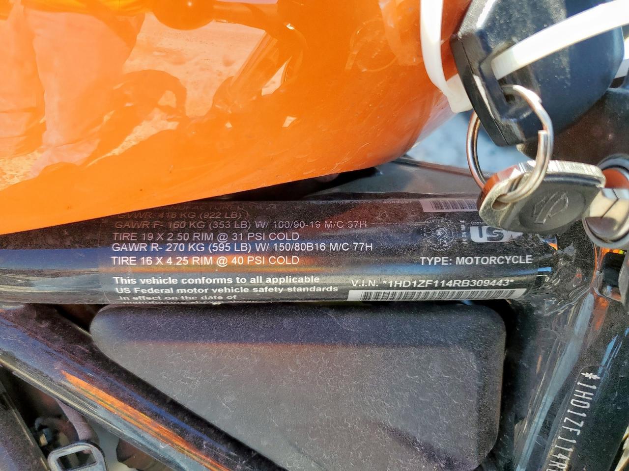 2024 Harley-Davidson Rh975 S VIN: 1HD1ZF114RB309443 Lot: 90845105