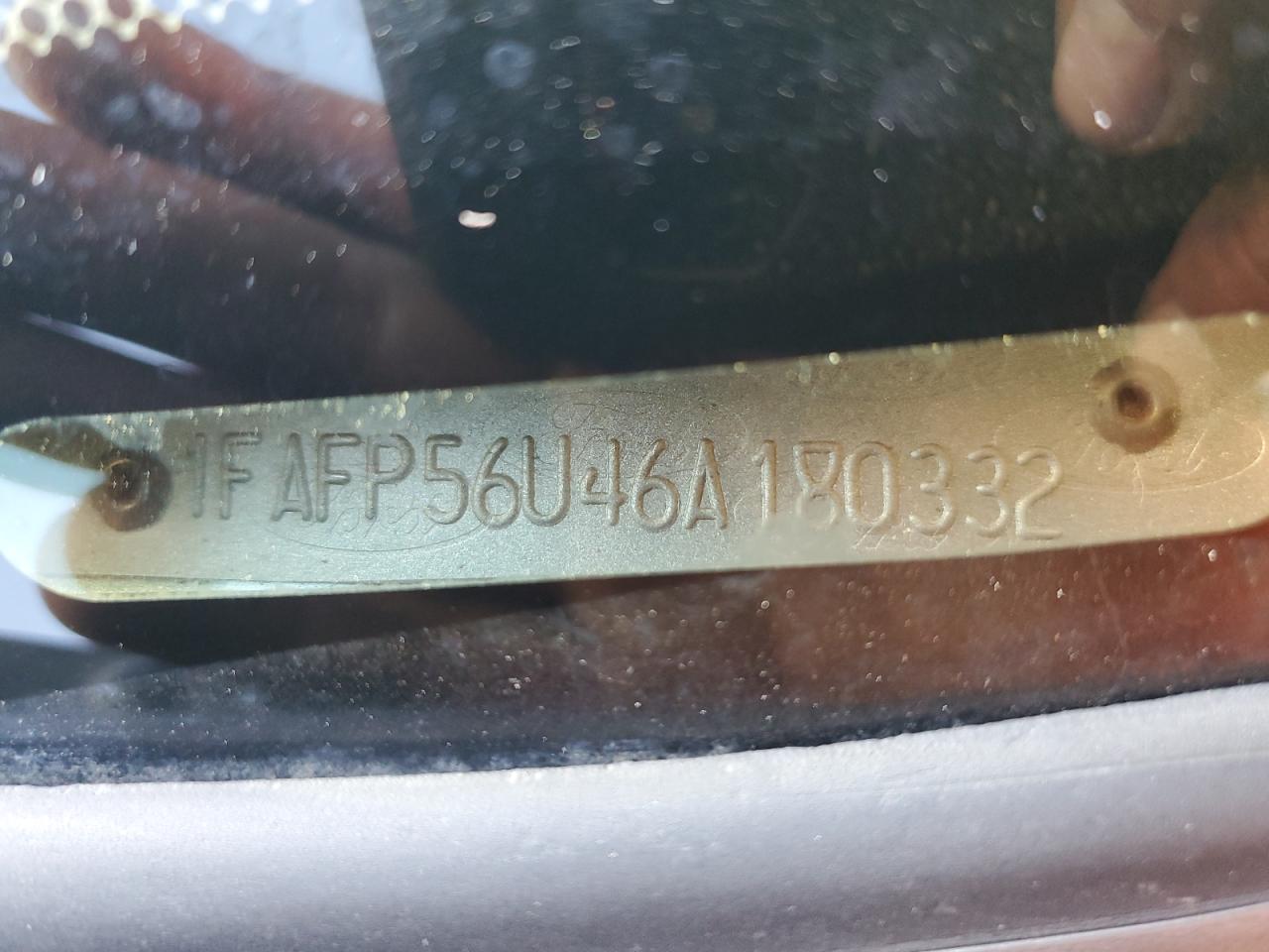 2006 Ford Taurus Sel VIN: 1FAFP56U46A180332 Lot: 91723525