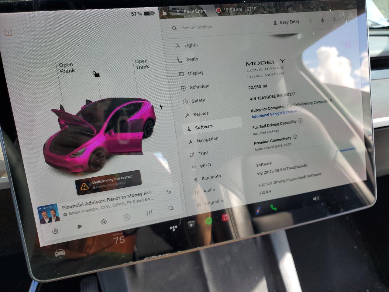 2022 Tesla Model Y VIN: 7SAYGDEE3NF350177 Lot: 93150175