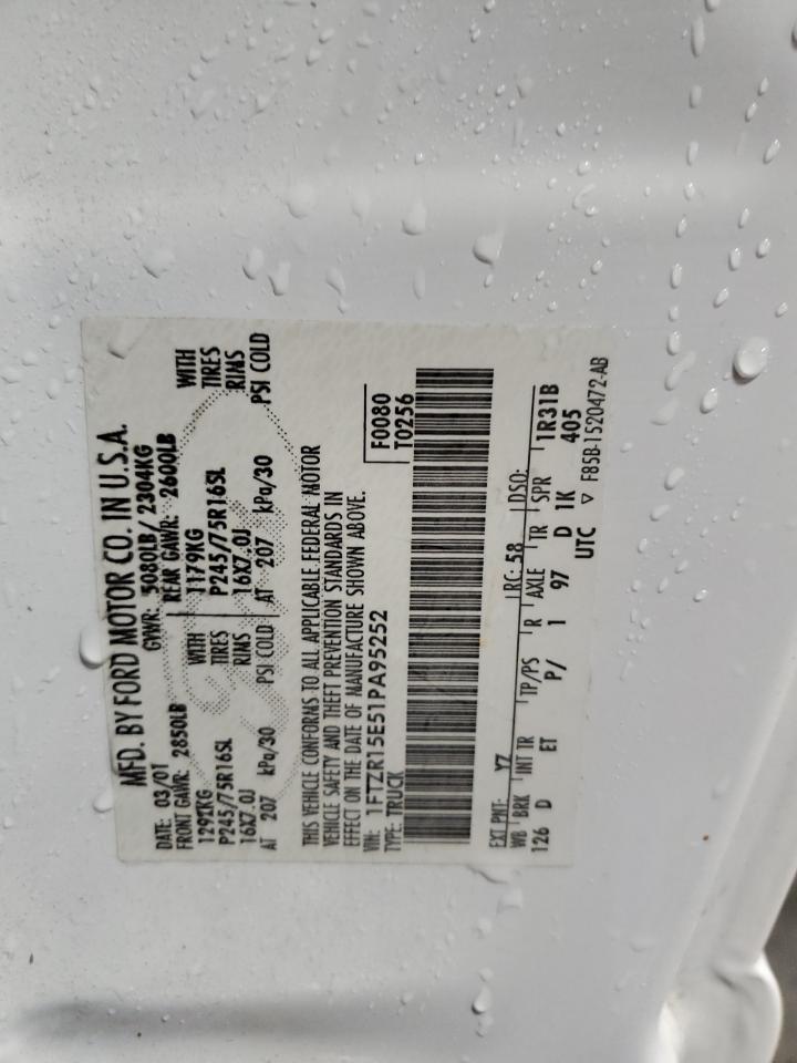 2001 Ford Ranger Super Cab VIN: 1FTZR15E51PA95252 Lot: 90908065