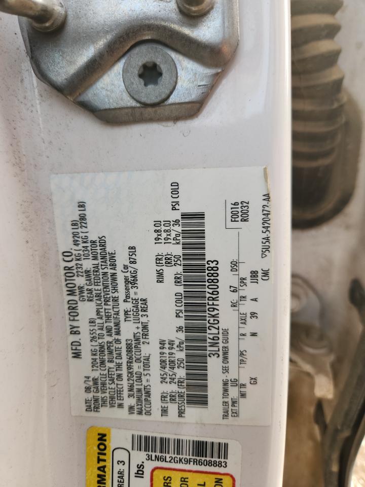 2015 Lincoln Mkz VIN: 3LN6L2GK9FR608883 Lot: 93760895