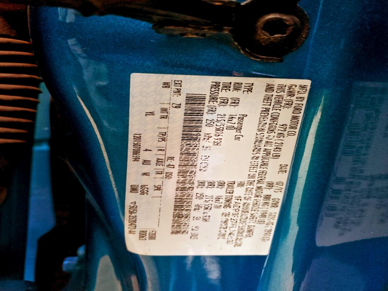 2015 Ford Focus Se VIN: 1FADP3F27FL340136 Lot: 93968325