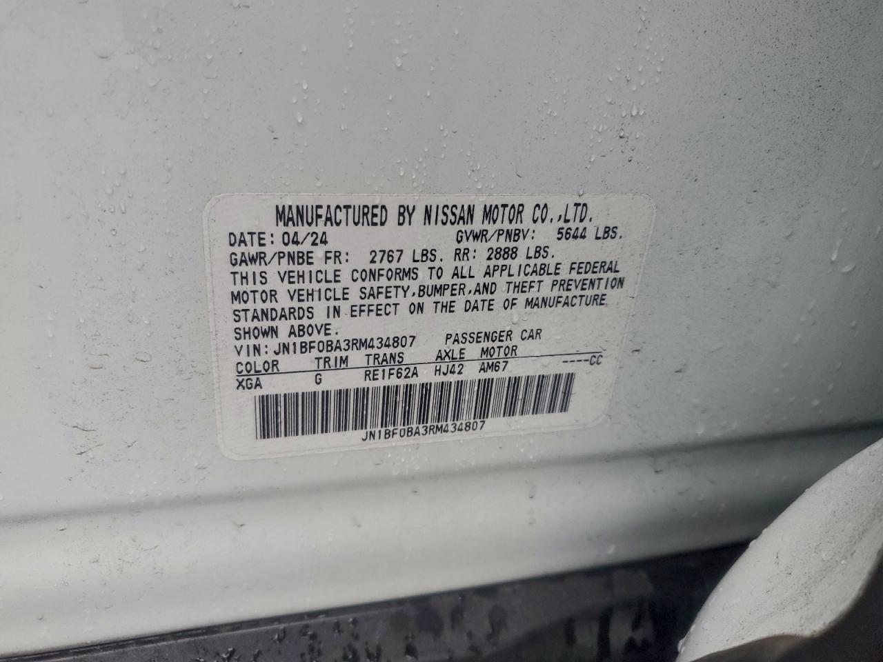 2024 Nissan Ariya Evolve+ VIN: JN1BF0BA3RM434807 Lot: 91257635