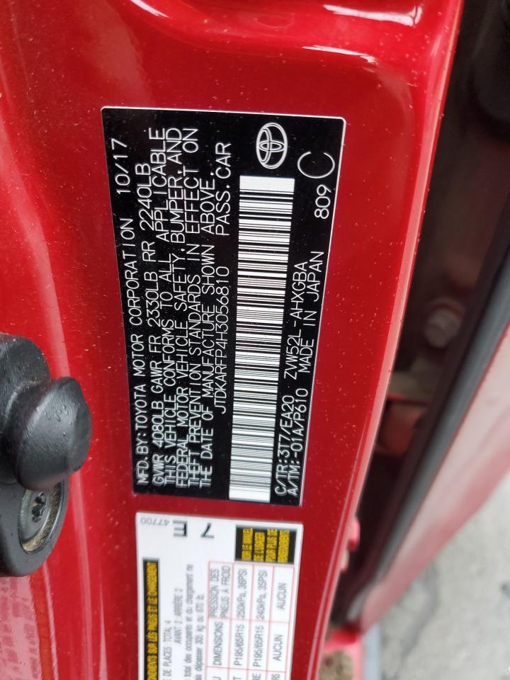 2017 Toyota Prius Prime VIN: JTDKARFP4H3056810 Lot: 93511545