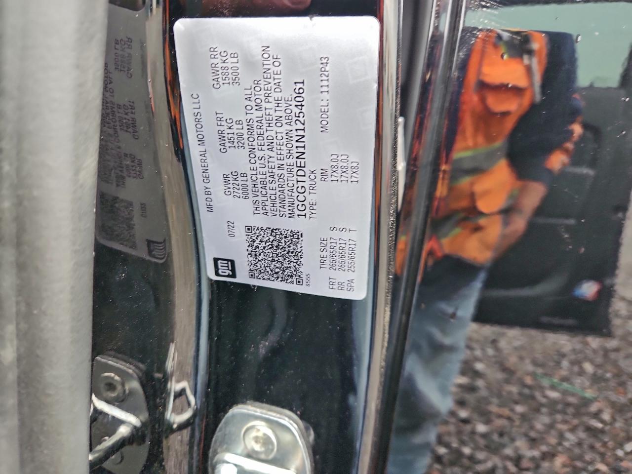 2022 Chevrolet Colorado Z71 VIN: 1GCGTDEN1N1254061 Lot: 93468775