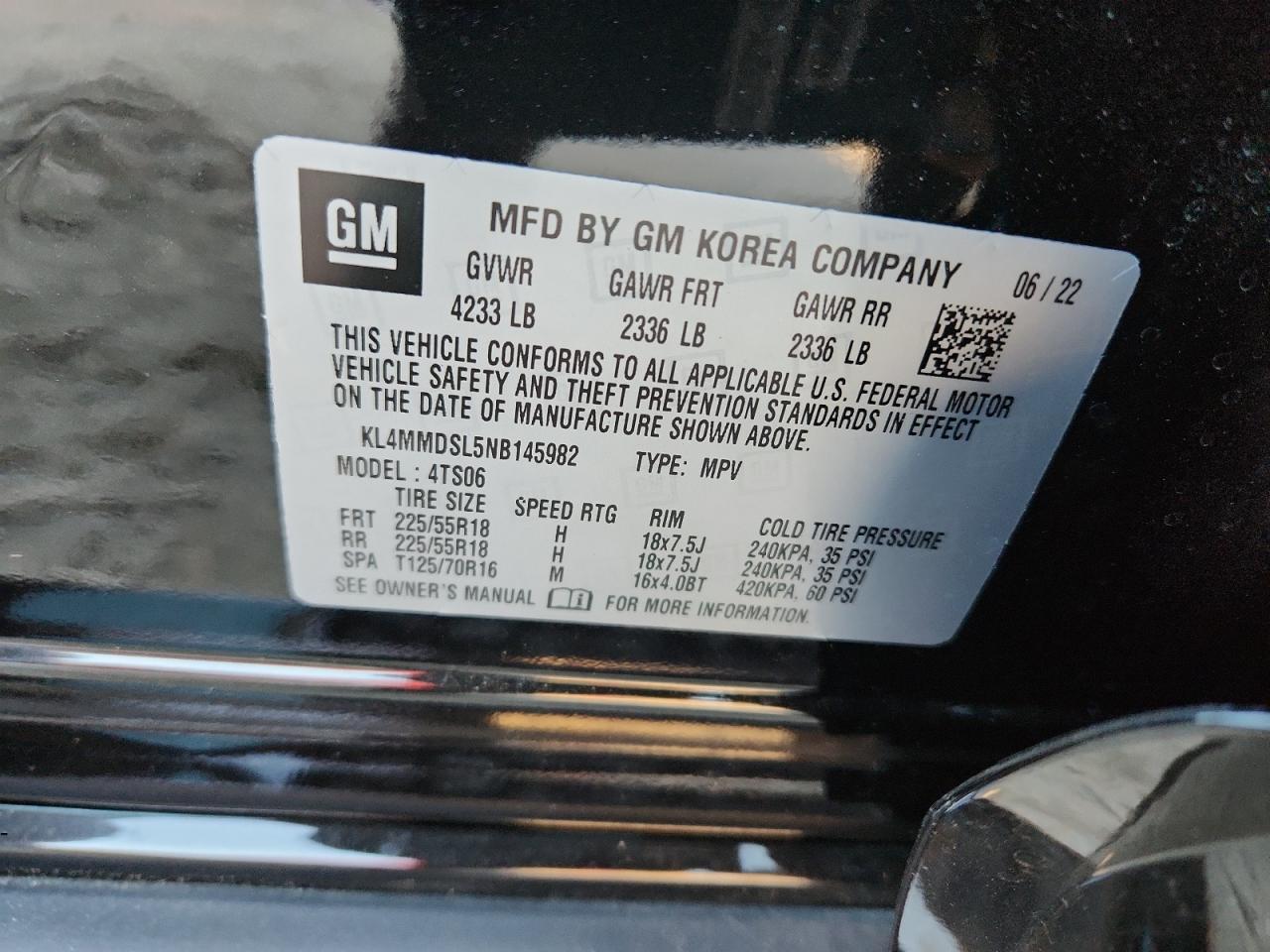 2022 Buick Encore Gx Select VIN: KL4MMDSL5NB145982 Lot: 92613445