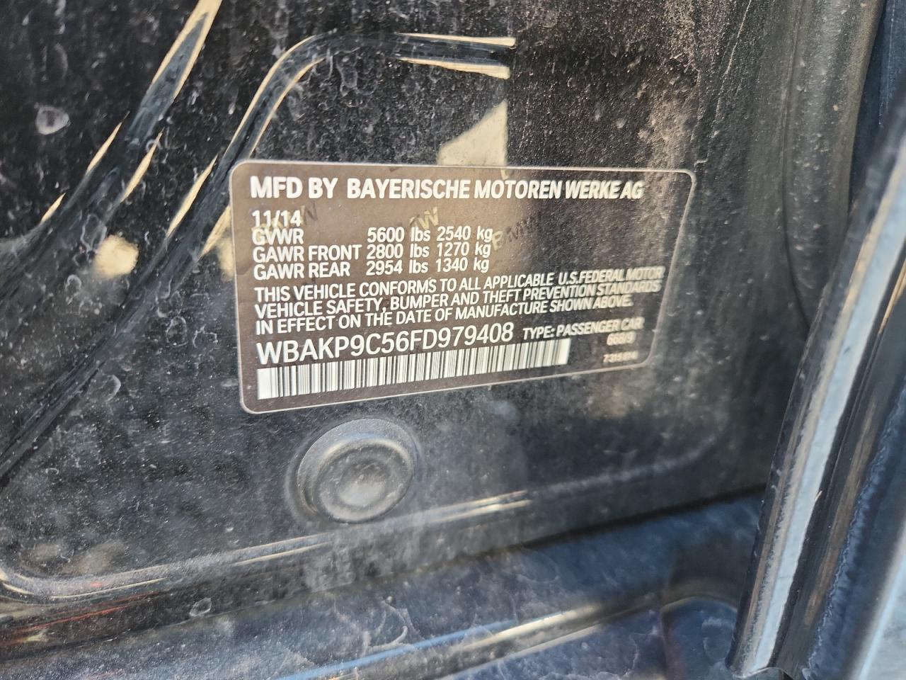 2015 BMW 550 Xi VIN: WBAKP9C56FD979408 Lot: 91475745