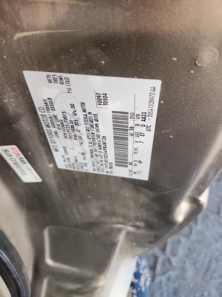 2004 Ford Ranger VIN: 1FTYR10D54PB48126 Lot: 91277425