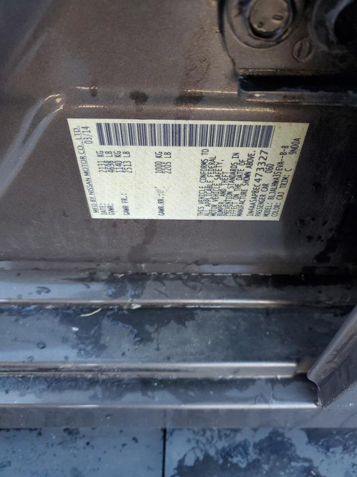 2014 Nissan Maxima S VIN: 1N4AA5AP8EC473327 Lot: 92312405