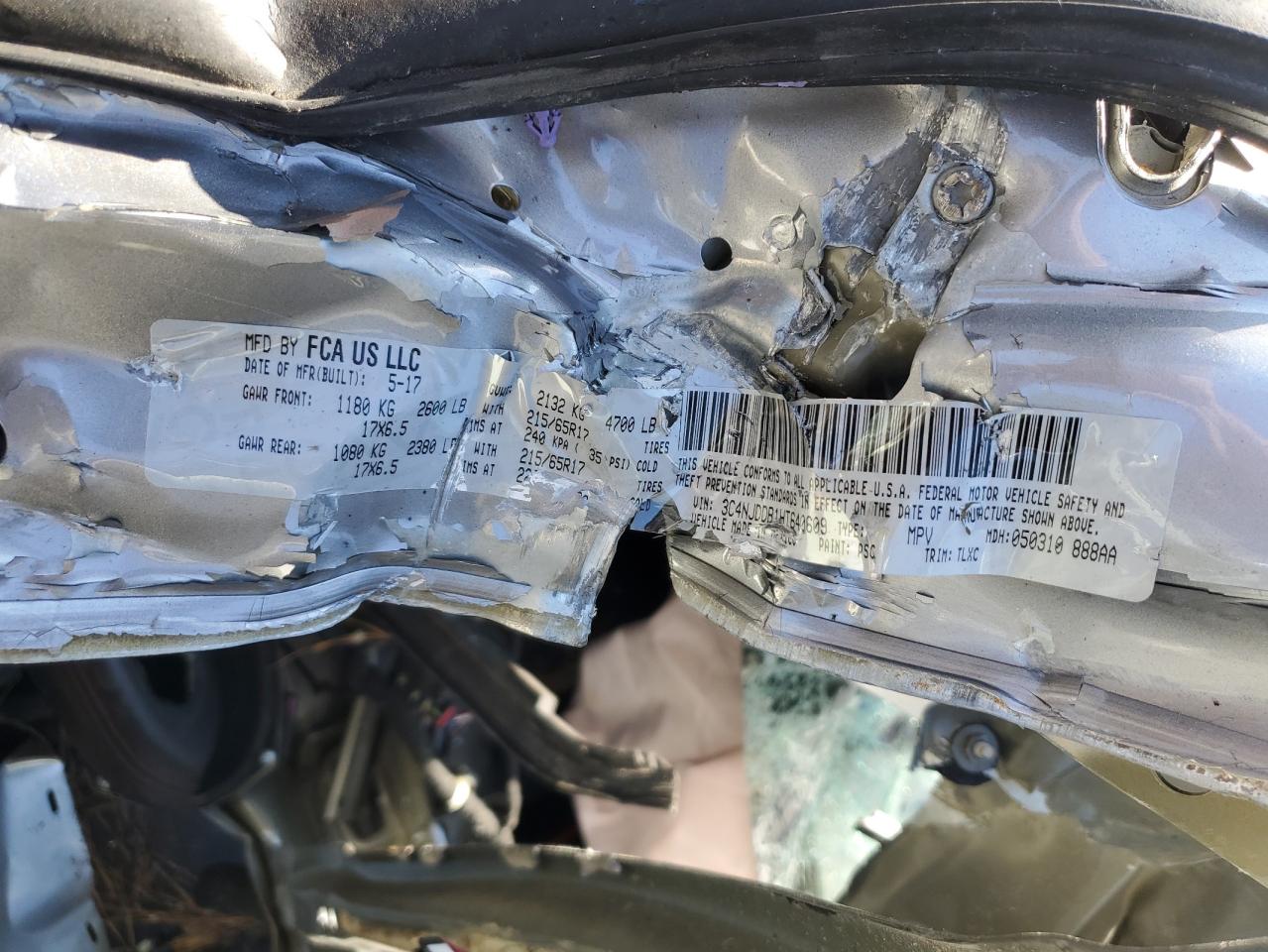 2017 Jeep Compass Trailhawk VIN: 3C4NJDDB1HT640609 Lot: 91657745