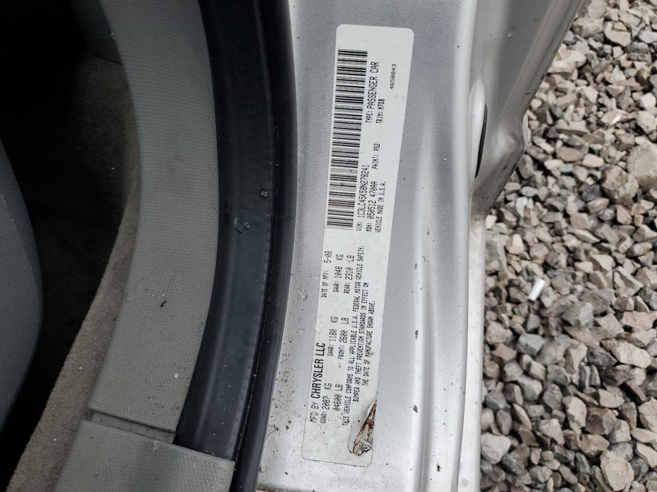 2008 Chrysler Sebring VIN: 1C3LC45K58N278241 Lot: 91908495