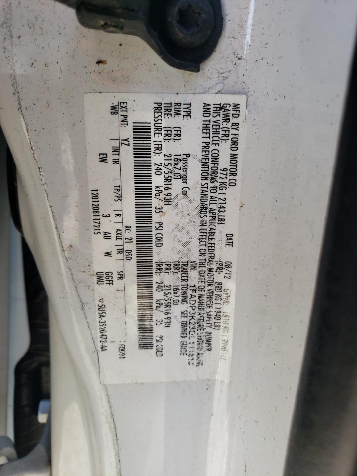 2013 Ford Focus Se VIN: 1FADP3K23DL111813 Lot: 92709405