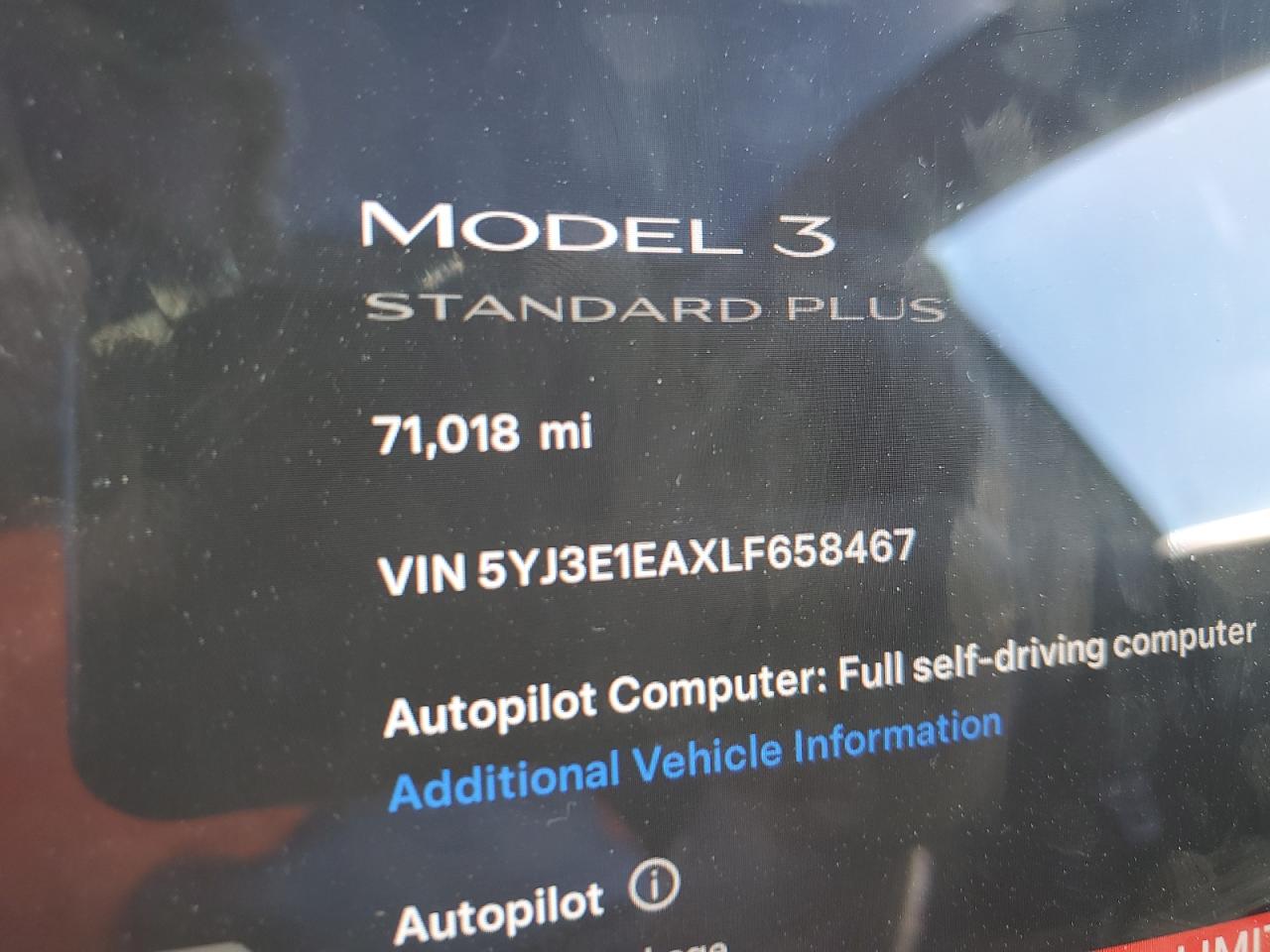 2020 Tesla Model 3 VIN: 5YJ3E1EAXLF658467 Lot: 90877305