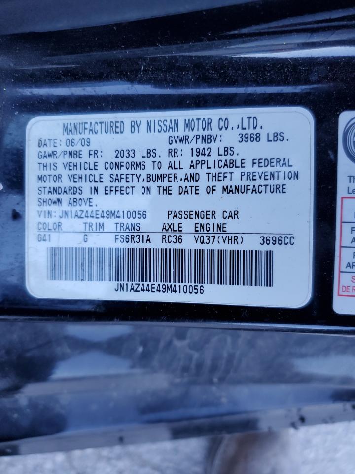 2009 Nissan 370Z VIN: JN1AZ44E49M410056 Lot: 93258135