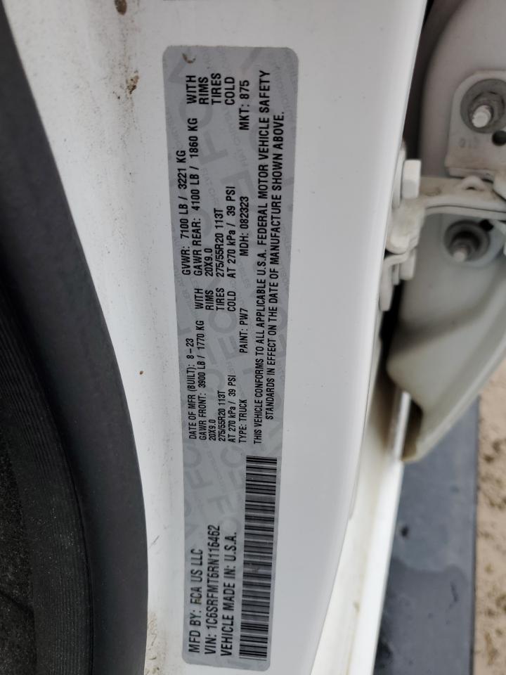 2024 Ram 1500 Big Horn/Lone Star VIN: 1C6SRFMT6RN116462 Lot: 91427245