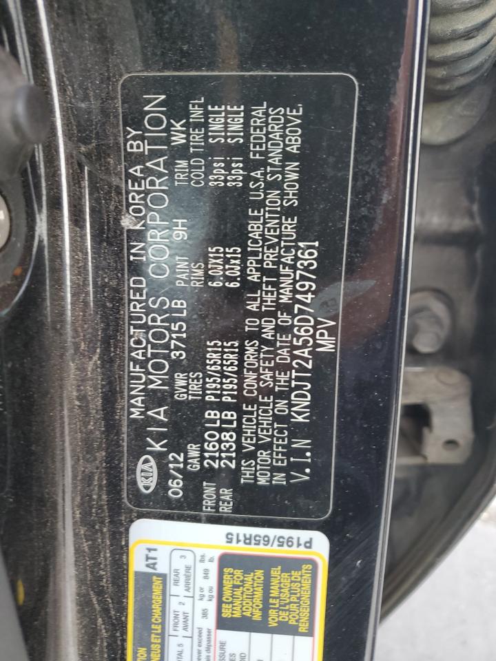 2013 Kia Soul VIN: KNDJT2A56D7497361 Lot: 91943045