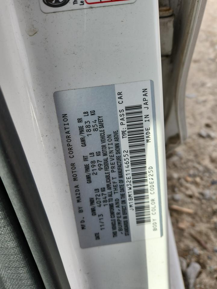 2014 Mazda 3 Grand Touring VIN: JM1BM1W32E1146552 Lot: 91438425