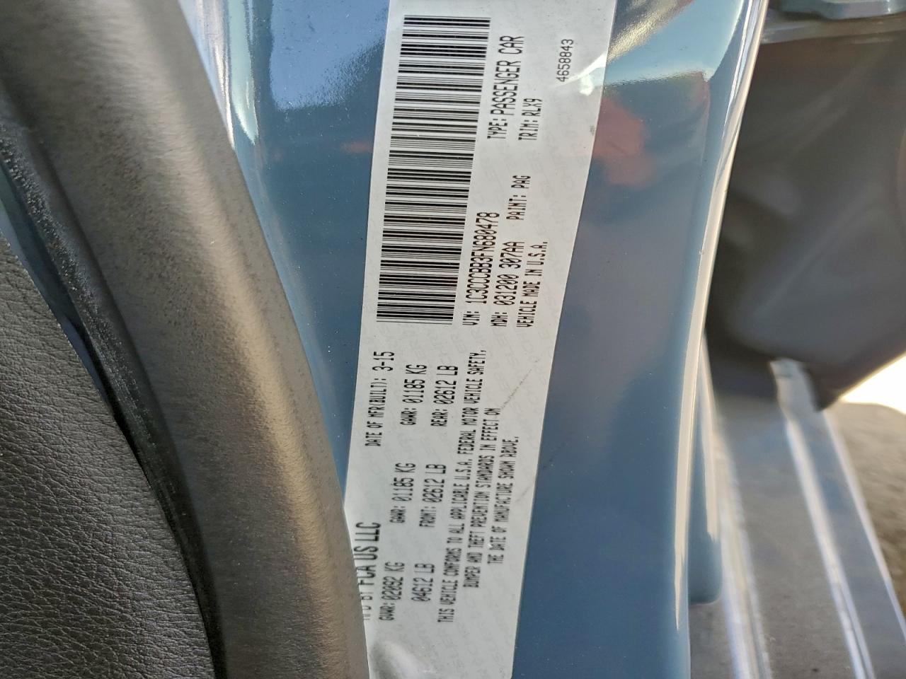 2015 Chrysler 200 S VIN: 1C3CCCBB3FN680478 Lot: 94240285