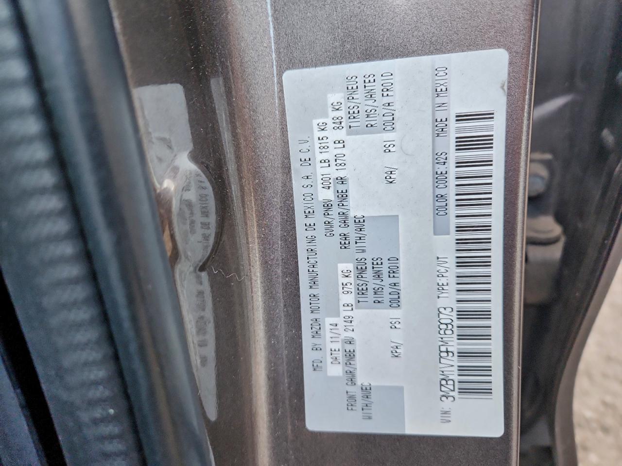 2015 Mazda 3 Touring VIN: 3MZBM1V79FM169073 Lot: 91470335